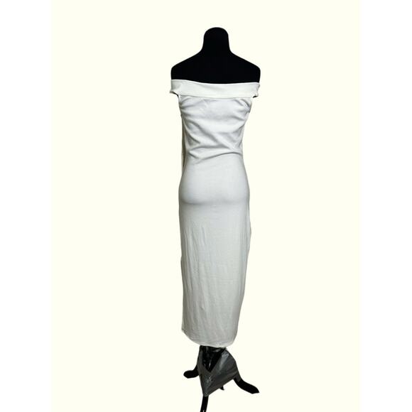 Rachel Pally cream off shoulder bodycon maxi dress size large - Picture 2 of 13